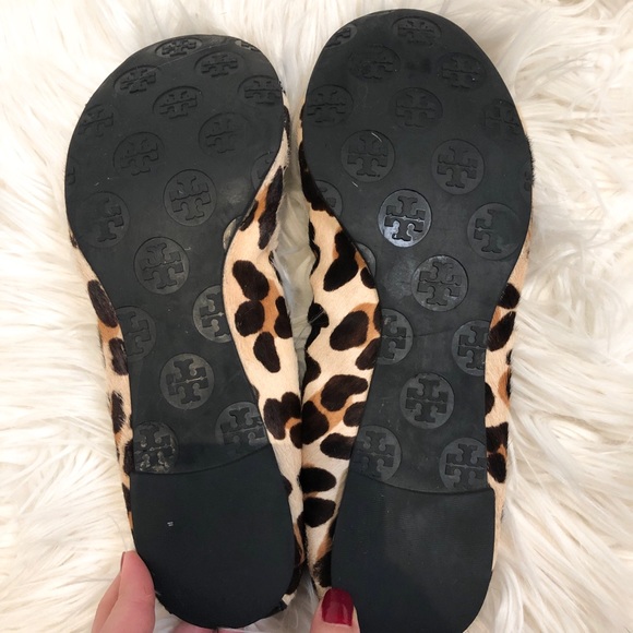 Tory Burch leopard fur ballet flats - Picture 5 of 8